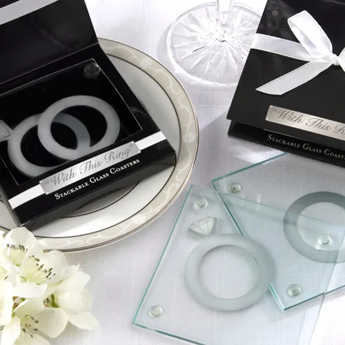 1 set=2 pcs wedding favor,souvenirs for wedding--With This Ring Unique Stackable Glass Coasters Free shipping
1 set=2 pcs wedding favor,souvenirs for wedding--With This Ring Unique Stackable Glass Coasters Free shipping