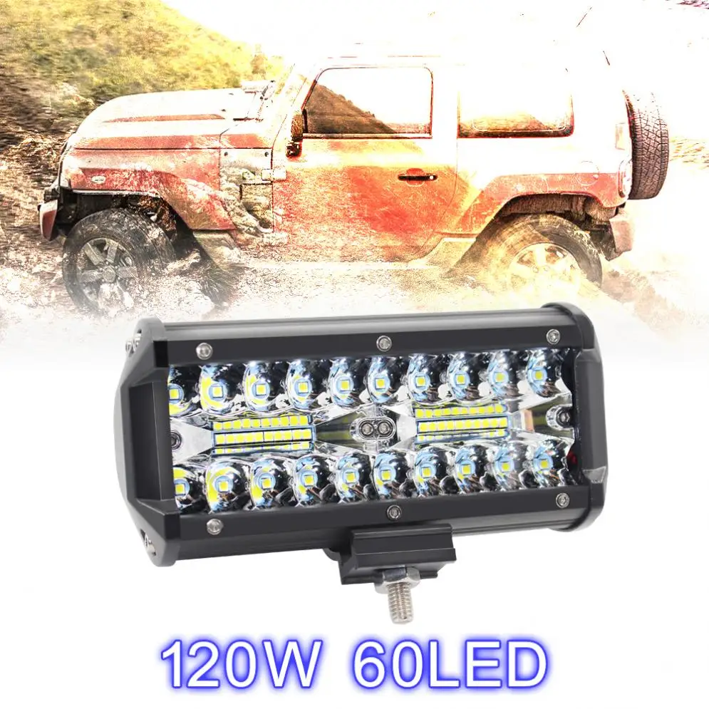 1Piece 7 Inch 120W 6000K White Waterproof Three Rows Car Working Light LED Bars for Truck/Motorcycle/SUV/ATV/ Car/Boat
1Piece 7 Inch 120W 6000K White Waterproof Three Rows Car Working Light LED Bars for Truck/Motorcycle/SUV/ATV/ Car/Boat