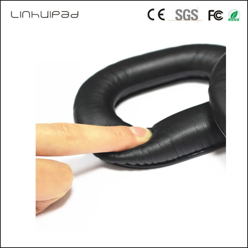 Linhuipad 1 пара черные Сменные протеиновые кожаные амбушюры/амбушюры пенные