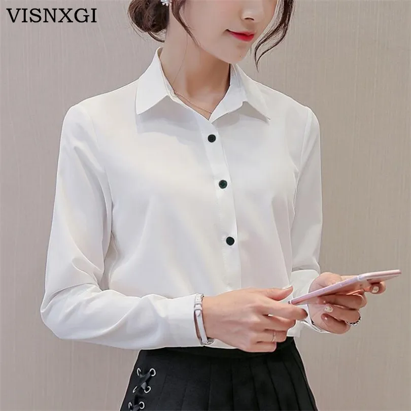 Женские блузки VISNXGI, белые шифоновые офисные Рубашки, Топы, модные повседневные блузки с длинным рукавом, Femme Blusa XXL, Топ
Женские блузки VISNXGI, белые шифоновые офисные Рубашки, Топы, модные повседневные блузки с длинным рукавом, Femme Blusa XXL, Топ