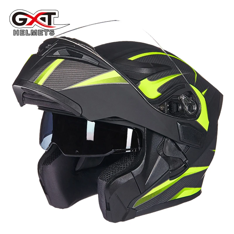 GXT новый модульный мотоциклетный шлем откидной двойной козырек мужские гоночные