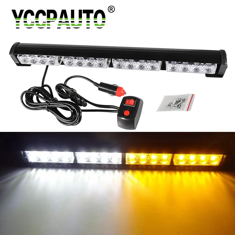 YCCPAUTO 12V Car LED Strobe Light Bar High Power 16 LED Auto Truck Flashing Bulbs Fireman Police Emergency Warning lights 1Pcs
YCCPAUTO 12V Car LED Strobe Light Bar High Power 16 LED Auto Truck Flashing Bulbs Fireman Police Emergency Warning lights 1Pcs
