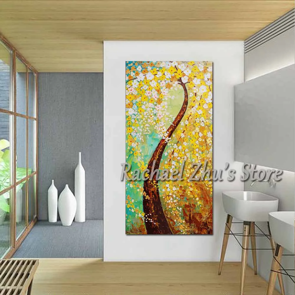 Hand Painted Palette Knife Yellow Blomming Flower Landscape Oil Painting On Canvas Wall Picture Living Room Home Wall Decor Art 
Hand Painted Palette Knife Yellow Blomming Flower Landscape Oil Painting On Canvas Wall Picture Living Room Home Wall Decor Art