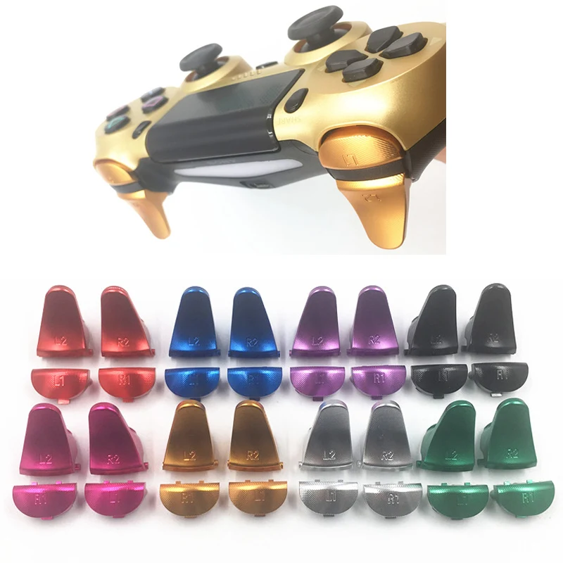 PS4 V1 Metal Aluminum L1 R1 L2 R2 Extender Extended Trigger Button Replacement For Sony Playstation 4 Controllers Gamepads Alloy
PS4 V1 Metal Aluminum L1 R1 L2 R2 Extender Extended Trigger Button Replacement For Sony Playstation 4 Controllers Gamepads Alloy