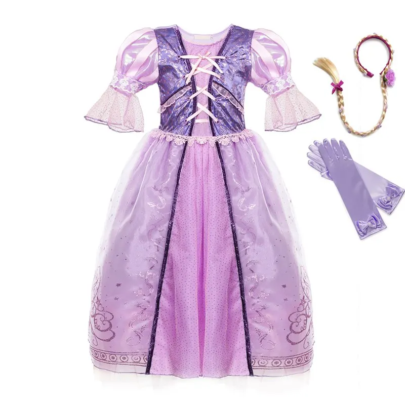 Girls Rapunzel Costume Flare Sleeve Summer Princess Dress for Girls Children Tangled Party Fancy Cosply Clothing Kids Dresses
Girls Rapunzel Costume Flare Sleeve Summer Princess Dress for Girls Children Tangled Party Fancy Cosply Clothing Kids Dresses