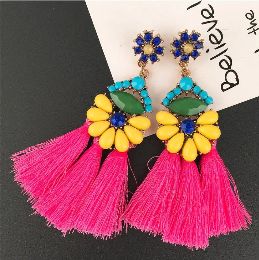Brand Fashion Statement Drop Dangle Exaggerated Earrings Jewelry Long Tassel Earrings Wild Earrings Party Dress Up
Brand Fashion Statement Drop Dangle Exaggerated Earrings Jewelry Long Tassel Earrings Wild Earrings Party Dress Up