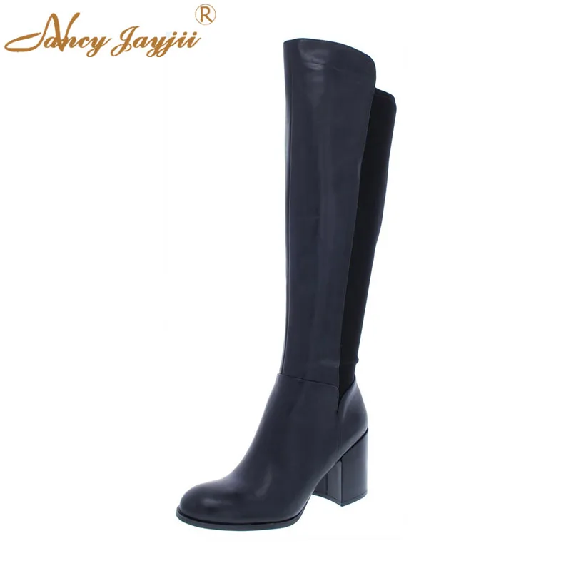 Winter Women Shoes Adult Female Boots Lady knee-High Square Heel Solid Slip-On Round Toe Basic Fashion Nancyjayjii Leisure 2019
Winter Women Shoes Adult Female Boots Lady knee-High Square Heel Solid Slip-On Round Toe Basic Fashion Nancyjayjii Leisure 2019