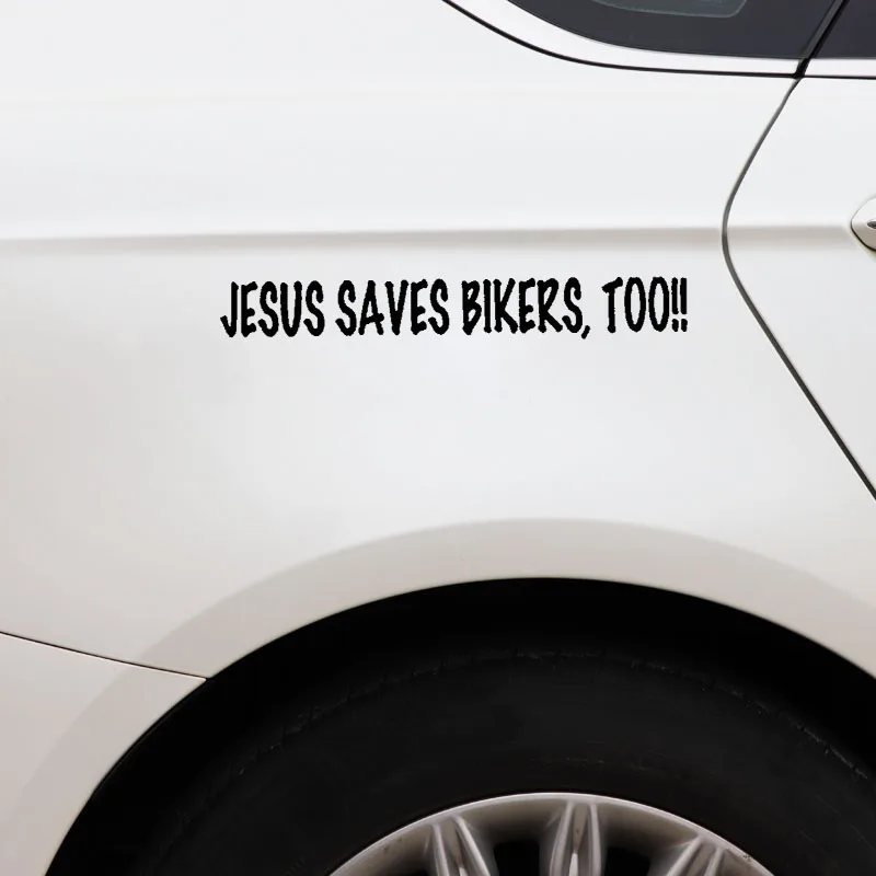 YJZT 17CM*2CM Funny JESUS SAVES BIKERS TOO!! Vinyl Car Window Sticker Decal Black Silver C11-1844
YJZT 17CM*2CM Funny JESUS SAVES BIKERS TOO!! Vinyl Car Window Sticker Decal Black Silver C11-1844