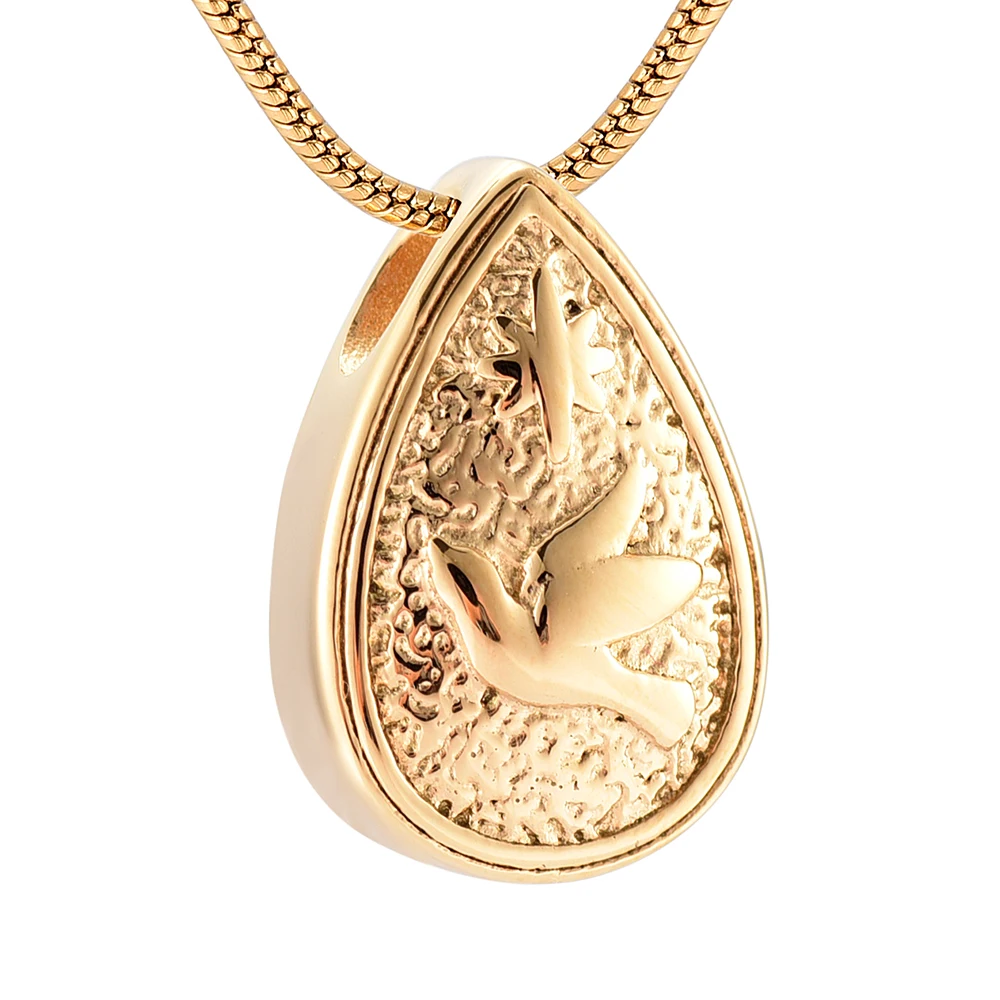 JJ9915 Peace Dove Teardrop Memorial Urn Necklace For Human/Pet Keepsake Cremation Pendant Jewelry For Funeral Ashes Engravable
JJ9915 Peace Dove Teardrop Memorial Urn Necklace For Human/Pet Keepsake Cremation Pendant Jewelry For Funeral Ashes Engravable
