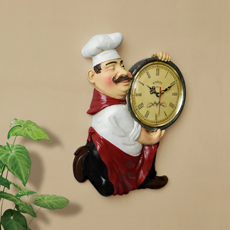 living room decoration crafts gifts Continental retro kitchen restaurant chef creative watch Art Decor Wall Clock personality
living room decoration crafts gifts Continental retro kitchen restaurant chef creative watch Art Decor Wall Clock personality