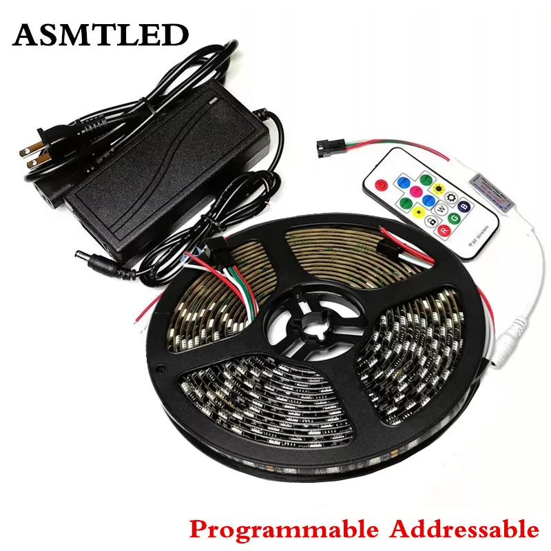 5m DC12V WS2811 LED Pixel Strip Set Addressable Digital 2811 Programmable Full Color Tape External IC With Controller+Power 2811
5m DC12V WS2811 LED Pixel Strip Set Addressable Digital 2811 Programmable Full Color Tape External IC With Controller+Power 2811