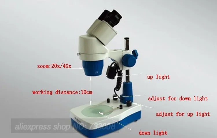 20x 40x стерео бинокль микроскоп для ремонта мобильных телефонов с верхней и нижней