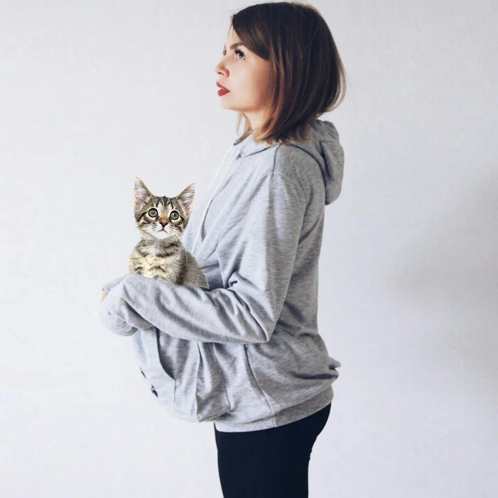 Women's Kawaii Kangaroo Cat Pet Pouch Hoodie Casual Pocket Long Sleeve Pullovers Animal Ears Sweet Sweatshirt Female Plus Size
Women's Kawaii Kangaroo Cat Pet Pouch Hoodie Casual Pocket Long Sleeve Pullovers Animal Ears Sweet Sweatshirt Female Plus Size