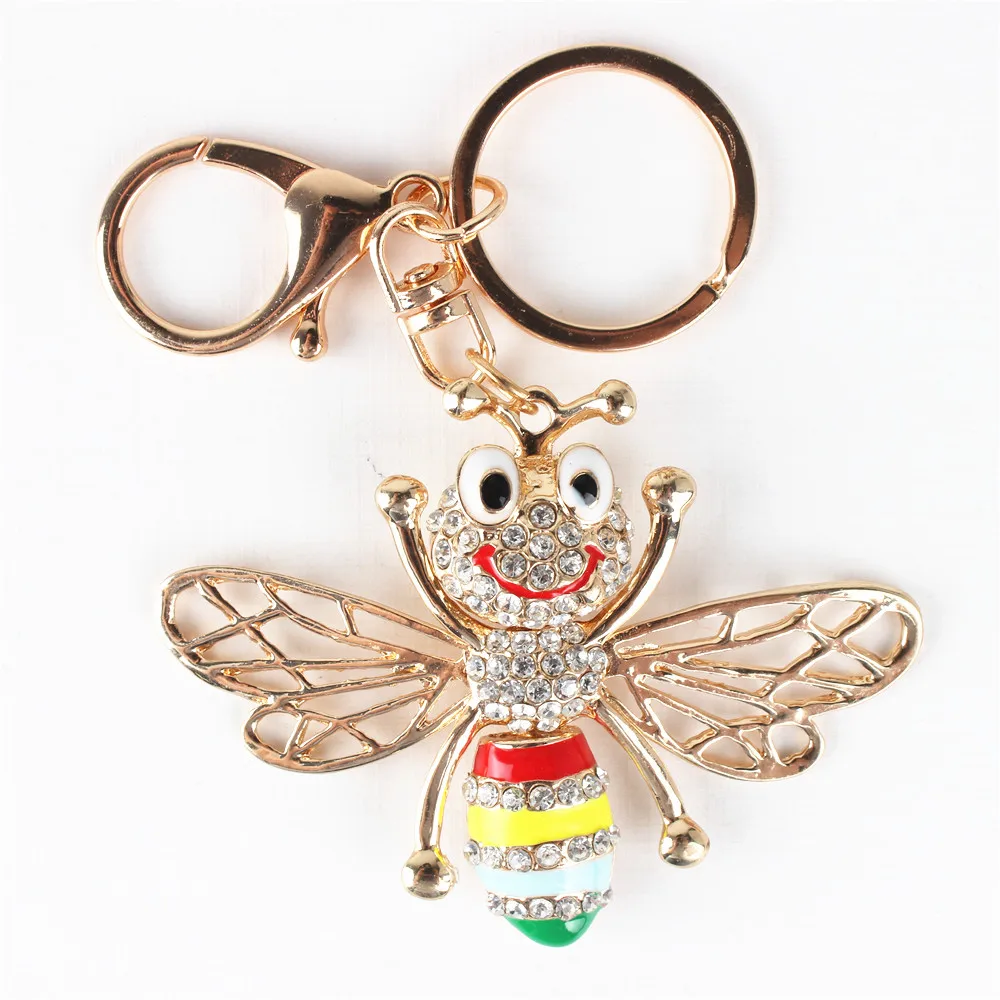 New Bee Wing Move Fly Charm Lovely Pendent Crystal Purse Bag Keyring Key Chain Accessories Gift All-match Fashionable
New Bee Wing Move Fly Charm Lovely Pendent Crystal Purse Bag Keyring Key Chain Accessories Gift All-match Fashionable