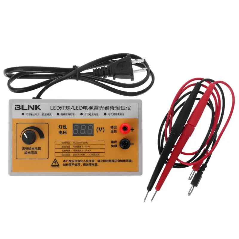 AC 220V LED TV Backlight Tester LED Lamp Strips Beads Screen BackLight Test Voltage Display Output 0-230V
AC 220V LED TV Backlight Tester LED Lamp Strips Beads Screen BackLight Test Voltage Display Output 0-230V
