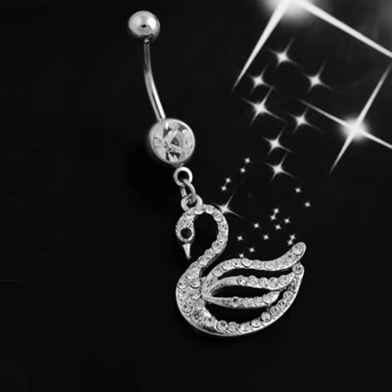 Stainless steel Body piercing titanium hypoallergenic Swan plating crystal plated belly button navel ring umbilical nail
Stainless steel Body piercing titanium hypoallergenic Swan plating crystal plated belly button navel ring umbilical nail