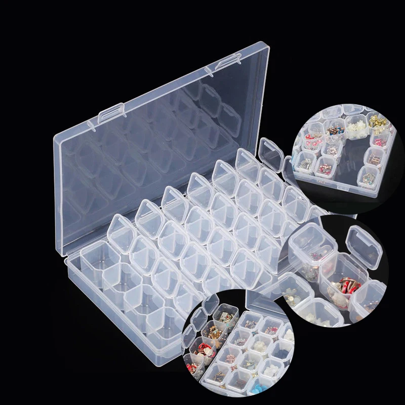 Rhinestone Beads Ring Earrings Storage Bins 28 Slots Nail Tool Jewelry Storage Box Oraginzer Plastic Transparent Display Case
Rhinestone Beads Ring Earrings Storage Bins 28 Slots Nail Tool Jewelry Storage Box Oraginzer Plastic Transparent Display Case
