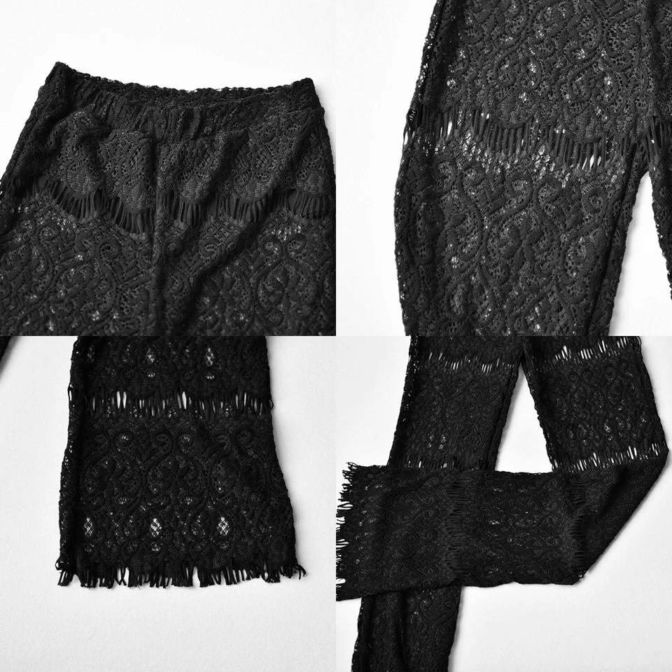Karlofea Women Sexy Hollow Out Lace Trousers Solid Black White Long Pants With Underwear Club Party Bottoms New Streetwear Pants
Karlofea Women Sexy Hollow Out Lace Trousers Solid Black White Long Pants With Underwear Club Party Bottoms New Streetwear Pants