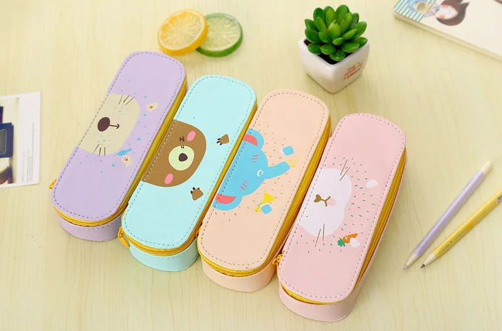 Kawaii animals PU Leather Pencil Case cat bear Stationery Storage Organizer Bag School Supply Escolar Papelaria
Kawaii animals PU Leather Pencil Case cat bear Stationery Storage Organizer Bag School Supply Escolar Papelaria