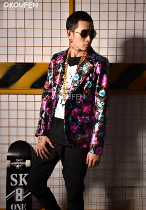 Personality Fashion PU leather Printed Suit hairdresser star nightclub bar singer DJ performance costume stage show dance wear
Personality Fashion PU leather Printed Suit hairdresser star nightclub bar singer DJ performance costume stage show dance wear