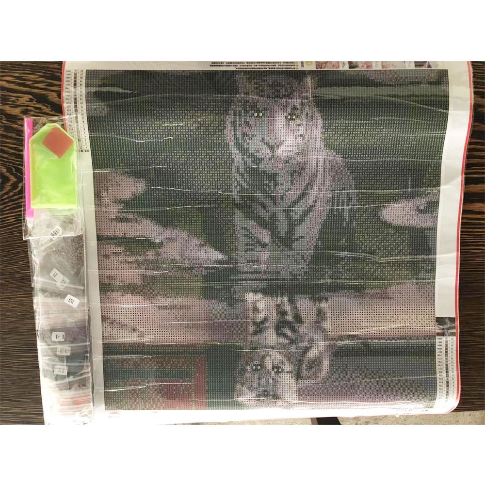 Алмазная 5D картина "сделай сам" кот тигр животное вышивка dimaond алмазная