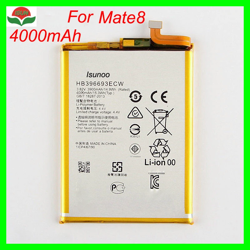 ISUNOO Battery For Huawei HB396693ECW Rechargeable Li-ion phone battery For Huawei Mate 8 NXT-AL10 NXT-TL00 NXT-CL00 NXT-DL00
ISUNOO Battery For Huawei HB396693ECW Rechargeable Li-ion phone battery For Huawei Mate 8 NXT-AL10 NXT-TL00 NXT-CL00 NXT-DL00