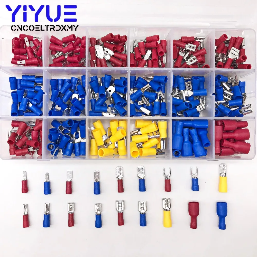 330pcs Assorted Full Insulated Fork U-type Set Terminals Connectors Assortment Kit Electrical Crimp Spade Ring
330pcs Assorted Full Insulated Fork U-type Set Terminals Connectors Assortment Kit Electrical Crimp Spade Ring
