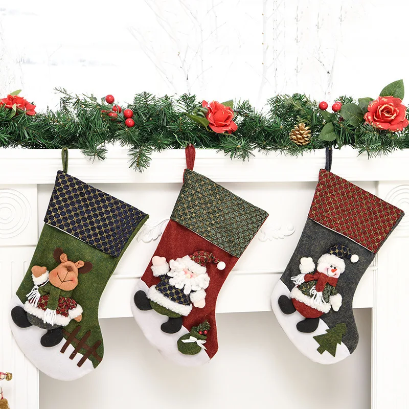 Fine Christmas Stockings Hanging Pendant Ornaments Snowman Deer Christmas Decor Candy Gift Bag Christmas Stockings Decoration
Fine Christmas Stockings Hanging Pendant Ornaments Snowman Deer Christmas Decor Candy Gift Bag Christmas Stockings Decoration