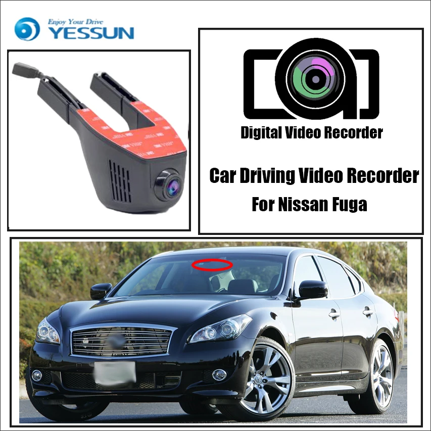 YESSUN для Nissan Fuga Автомобильный видеорегистратор Wifi DVR мини камера Novatek 96658 FHD 1080P