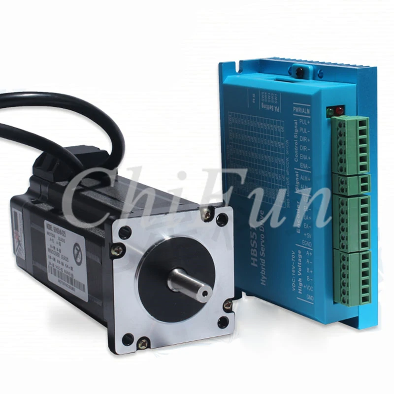 

60 closed loop stepper motor driver kit torque 4NM hybrid servo closed loop motor 60HSE4N-D25 + HBS57 driver with 3M Encode line