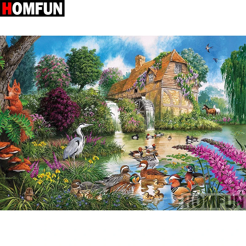HOMFUN 5D DIY Diamond Painting Full Square/Round Drill "House lake" Embroidery Cross Stitch gift Home Decor Gift A08295
HOMFUN 5D DIY Diamond Painting Full Square/Round Drill "House lake" Embroidery Cross Stitch gift Home Decor Gift A08295