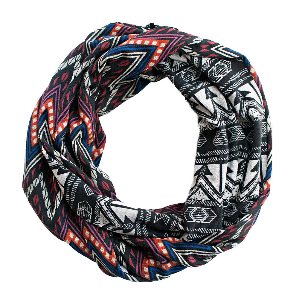 Женский шарф-петля Infinity Wrap потайные карманы на молнии теплые дорожные шарфы для