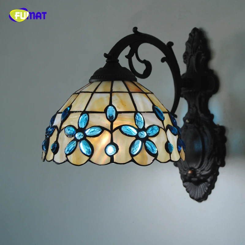 FUMAT Tiffany Style Blue Floral Wall Lamp Sconces Shell Lampshade Wall Light Porch Bedroom Bedside Wall Sconces For Living Room
FUMAT Tiffany Style Blue Floral Wall Lamp Sconces Shell Lampshade Wall Light Porch Bedroom Bedside Wall Sconces For Living Room