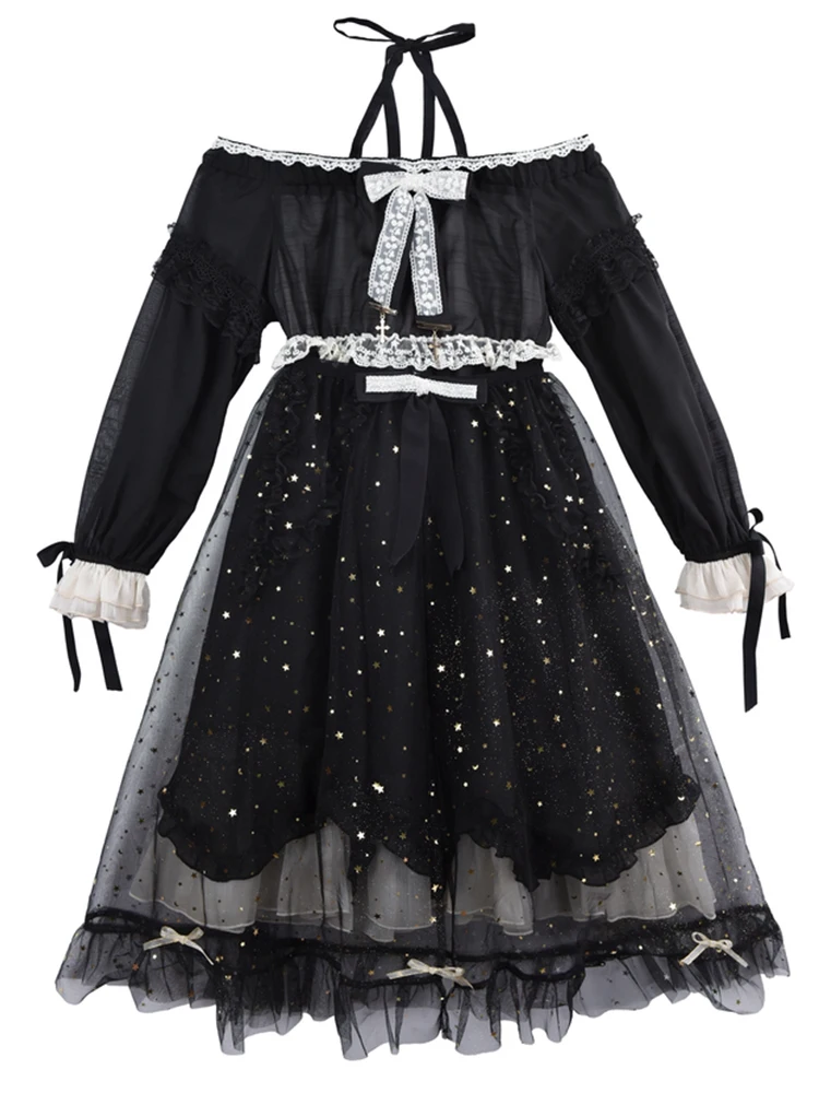 Mori Girl Women Dress 2019 Summer Sexy Off Shoulder Black Sweet Lolita Dress New Women's Party Dresses
Mori Girl Women Dress 2019 Summer Sexy Off Shoulder Black Sweet Lolita Dress New Women's Party Dresses