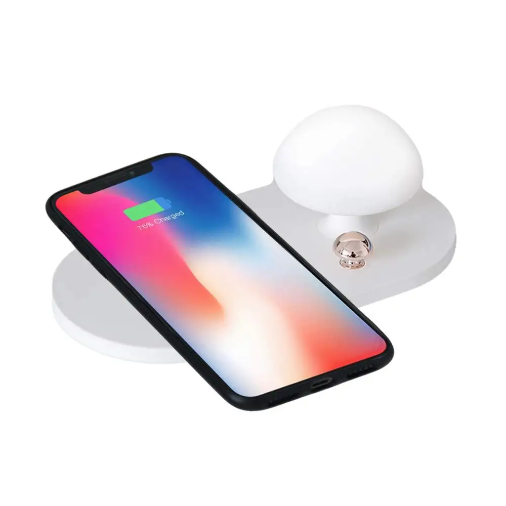 Wireless Charger Station Pad Mushroom Night Light Fast for Iphone 8 Xs XR X 8Plus Samsung 10W Wireless Charging
Wireless Charger Station Pad Mushroom Night Light Fast for Iphone 8 Xs XR X 8Plus Samsung 10W Wireless Charging