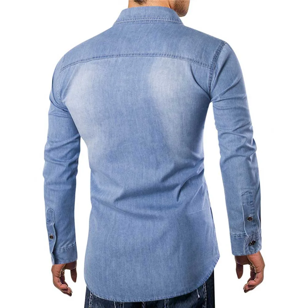 Personality Shirt MenAutumn Casual Slim Long Sleeve Printed Denim Shirt For Men Shirt Male Camisa Masculina Casual Slim 3118
Personality Shirt MenAutumn Casual Slim Long Sleeve Printed Denim Shirt For Men Shirt Male Camisa Masculina Casual Slim 3118