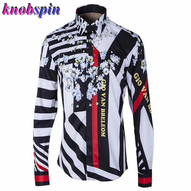 Fashion Print long sleeve Slim Casual Men Shirt 2019 Brand quality Business male Dress shirts Plus size 4XL 48 Camisas masculina
Fashion Print long sleeve Slim Casual Men Shirt 2019 Brand quality Business male Dress shirts Plus size 4XL 48 Camisas masculina