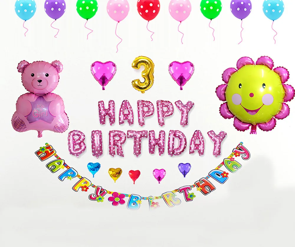34 pcs/set Happy Birthday Balloon Birthday Party Decoration Kids 1 Year Birthday Heart Balloon Globos Party Customize Number
34 pcs/set Happy Birthday Balloon Birthday Party Decoration Kids 1 Year Birthday Heart Balloon Globos Party Customize Number