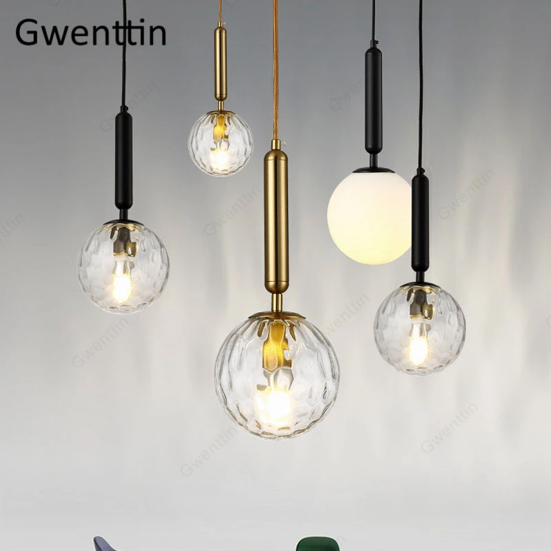 Modern Luxury Gold Pendant Lamps Glass Ball Hanging Lights for Dinging Room Kitchen Light Fixtures Industrial Lamp Home Art Deco
Modern Luxury Gold Pendant Lamps Glass Ball Hanging Lights for Dinging Room Kitchen Light Fixtures Industrial Lamp Home Art Deco
