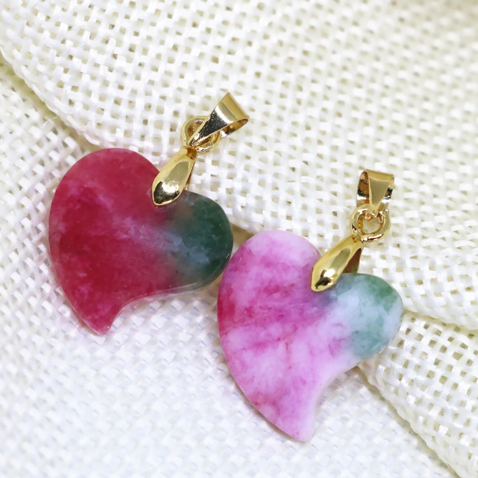 2pcs multicolor natural stone chalcedony jades heart drop pendant 16mm fit diy long chain necklace women jewelry making B1875
2pcs multicolor natural stone chalcedony jades heart drop pendant 16mm fit diy long chain necklace women jewelry making B1875