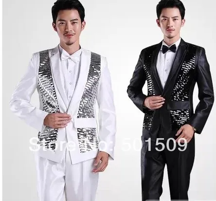 Free shipping mens sequins black/white tuxedo jacket and pants suits set costume stage performance/event suit
Free shipping mens sequins black/white tuxedo jacket and pants suits set costume stage performance/event suit