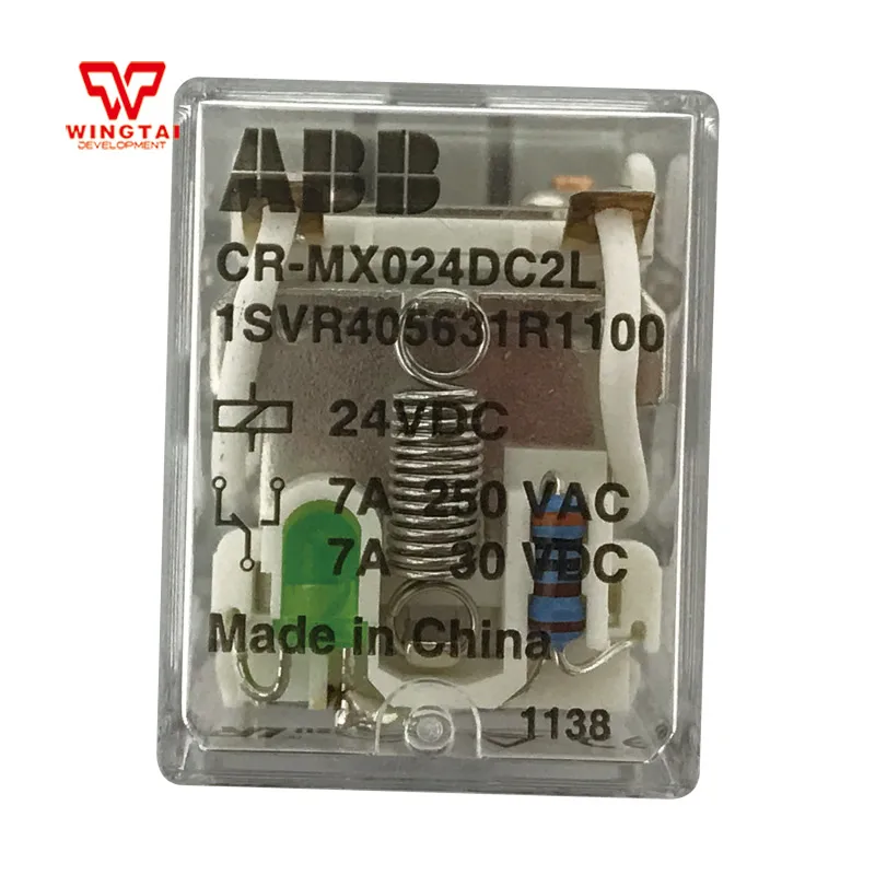DC24V ABB CR-MX024DC2L Intermediate Miniature Relay Switch 0.9W Electrical Relay
DC24V ABB CR-MX024DC2L Intermediate Miniature Relay Switch 0.9W Electrical Relay