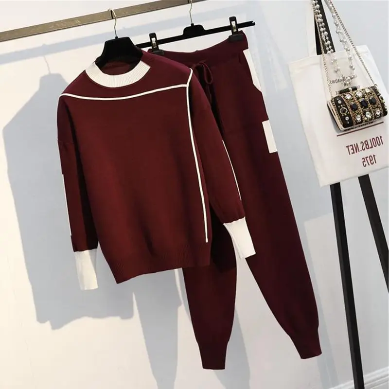 Women Sweater Suits and Set Casual Knitted Sweaters Pants 2PCS Track Suits Zipper Women Trousers+Jumpers Top Clothing Sets
Women Sweater Suits and Set Casual Knitted Sweaters Pants 2PCS Track Suits Zipper Women Trousers+Jumpers Top Clothing Sets