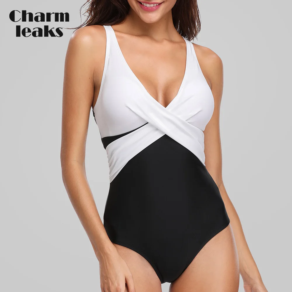 Charmleaks Women One Piece Swimwear Colorblock Swimsuit Cross Bathing Suit Beachwear Monokini Bikini
Charmleaks Women One Piece Swimwear Colorblock Swimsuit Cross Bathing Suit Beachwear Monokini Bikini