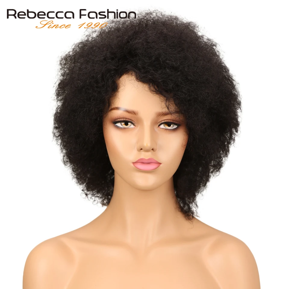 Rebecca Afro Kinky Curly Wig Brazilian Remy Human Hair Short Wigs For Women Brown Red Wine 10 Colors Choice Free Shipping
Rebecca Afro Kinky Curly Wig Brazilian Remy Human Hair Short Wigs For Women Brown Red Wine 10 Colors Choice Free Shipping