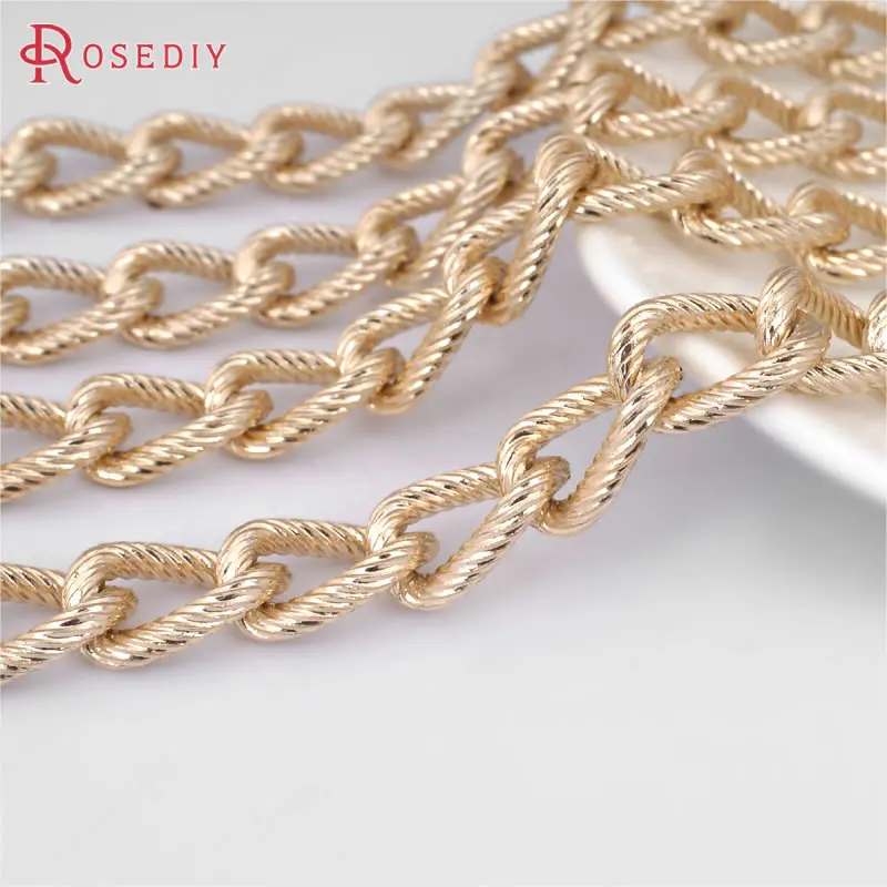 (29872-G)2 meters 15*10MM Oxidation Champagne Gold Color Twisted Extended Aluminum Chain Jewelry Findings Accessories Wholesale
(29872-G)2 meters 15*10MM Oxidation Champagne Gold Color Twisted Extended Aluminum Chain Jewelry Findings Accessories Wholesale
