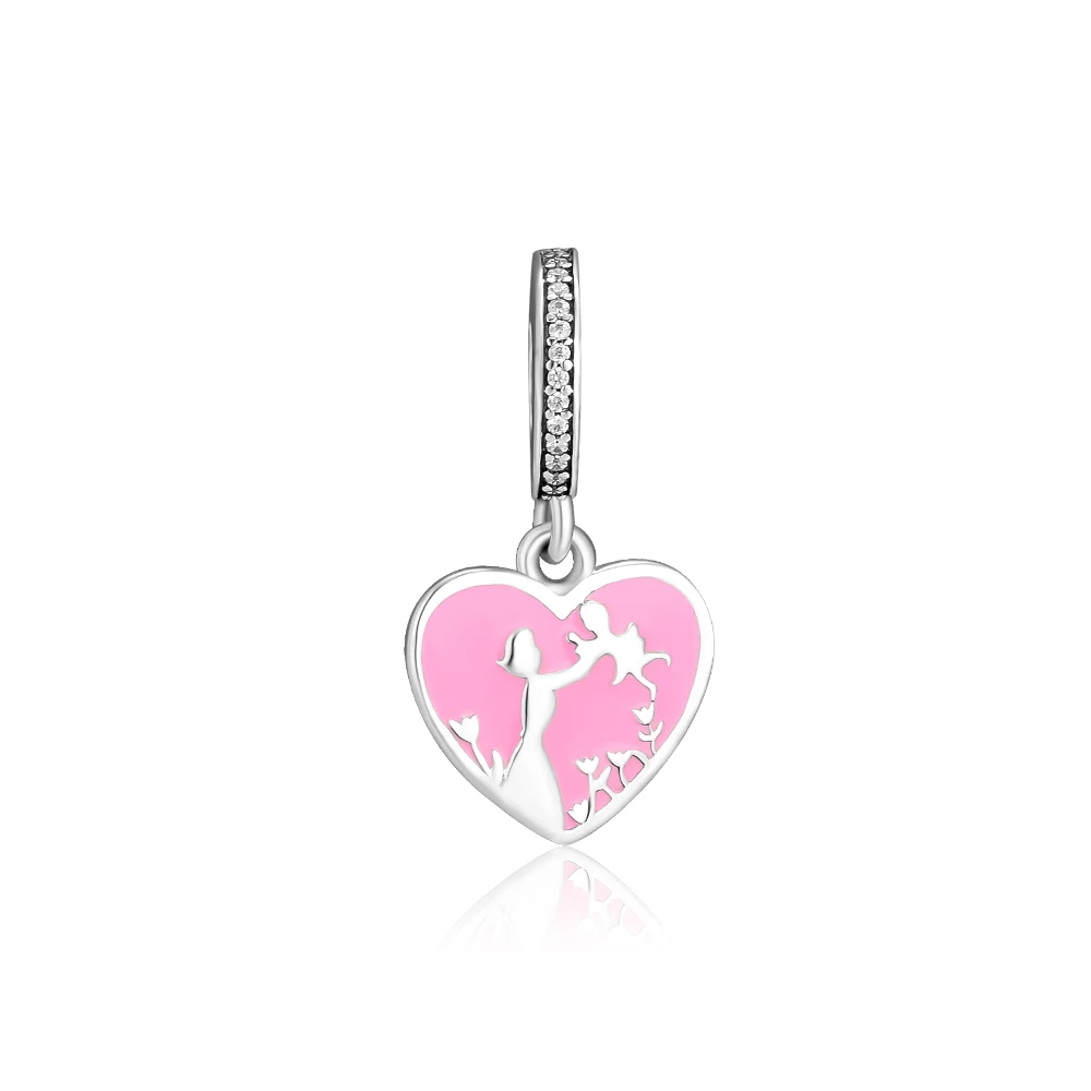 Fits Pandora Charms Bracelets Mom Baby Heart, Soft Pink Enamel Beads 925 Sterling-Silver-Jewelry DIY Making
Fits Pandora Charms Bracelets Mom Baby Heart, Soft Pink Enamel Beads 925 Sterling-Silver-Jewelry DIY Making