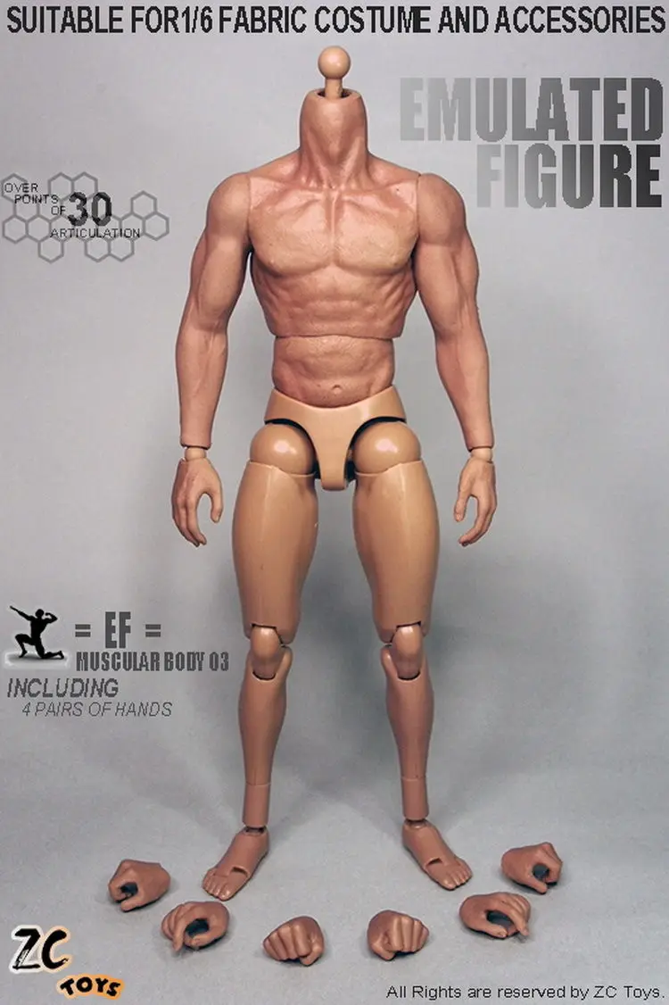 1/6 Scale 3.0 Nude Muscular Body Male Action Figure Similar to HT Thor Body With Seamless Arms Collectible DIY Toy
1/6 Scale 3.0 Nude Muscular Body Male Action Figure Similar to HT Thor Body With Seamless Arms Collectible DIY Toy
