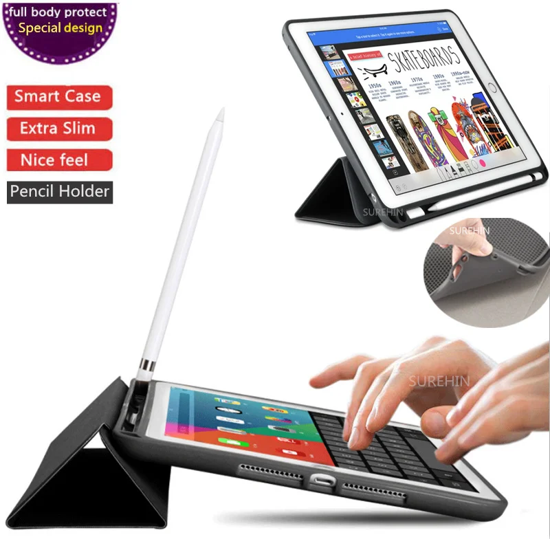 SUREHIN Pencil Holder case for apple iPad mini 5 4 cover soft silicone back protect smart leather skin for iPad mini 5 case
SUREHIN Pencil Holder case for apple iPad mini 5 4 cover soft silicone back protect smart leather skin for iPad mini 5 case