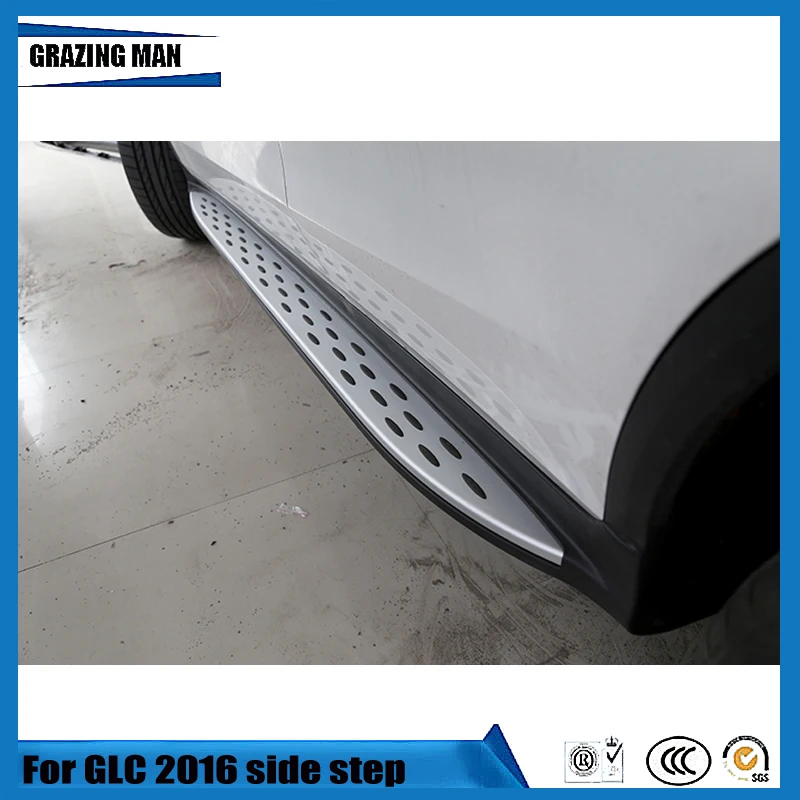 High quality aluminium alloy thresholds side step running board for GLC 2016 2017 2018
High quality aluminium alloy thresholds side step running board for GLC 2016 2017 2018